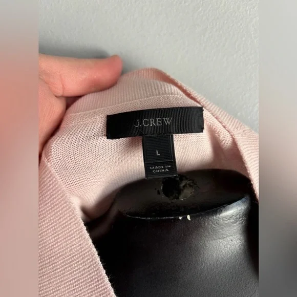 J Crew Lightweight Cropped Cardigan Pink Cotton - Picture 2 of 4